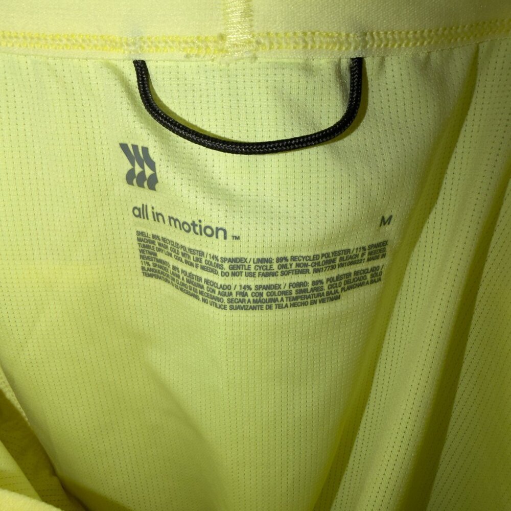 All in Motion Athletic Shorts Womens Size M Yellow Running - Picture 4 of 4